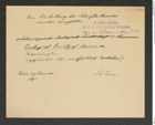 k.k. naturhistorisches Hofmuseum, Intendanzakten 1885-1896 (Hauer), Aktenzahl Z.111/1891, Seite 1